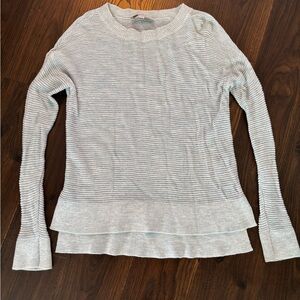 Ann Taylor Loft Light Blue/Gray Knit Sweater